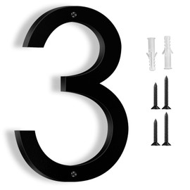 Pacify 12 Inches House Numbers for Outside Modern House Address Numbers Metal Home Signs for Outdoor, 0-7, Black