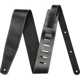 Fender Broken-In Leather Guitar Strap, 2.5in, Black