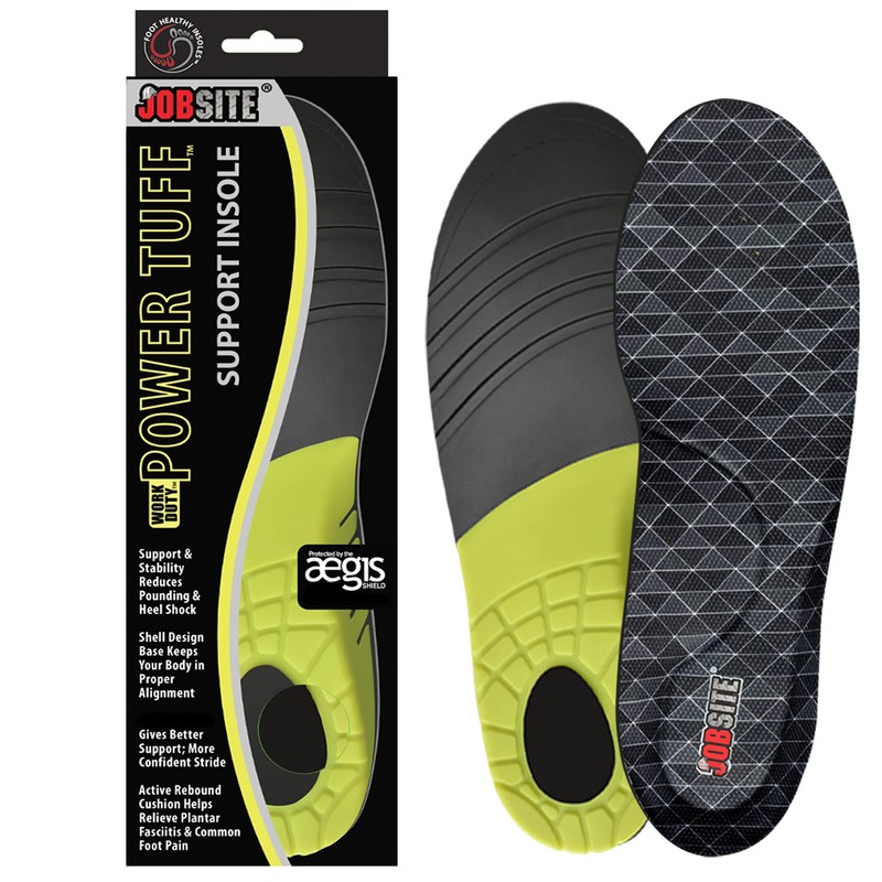 JobSite Power Tuff Anti-Fatigue Support Work Orthotic Insoles - Jumbo