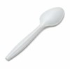 100 Pack Reusable Plastic Spoons | Heavy Duty Clear Table