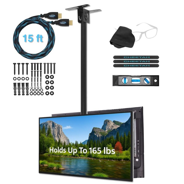 Cheetah Dual Ceiling TV Mount for 37-86 Inch TVs, Max