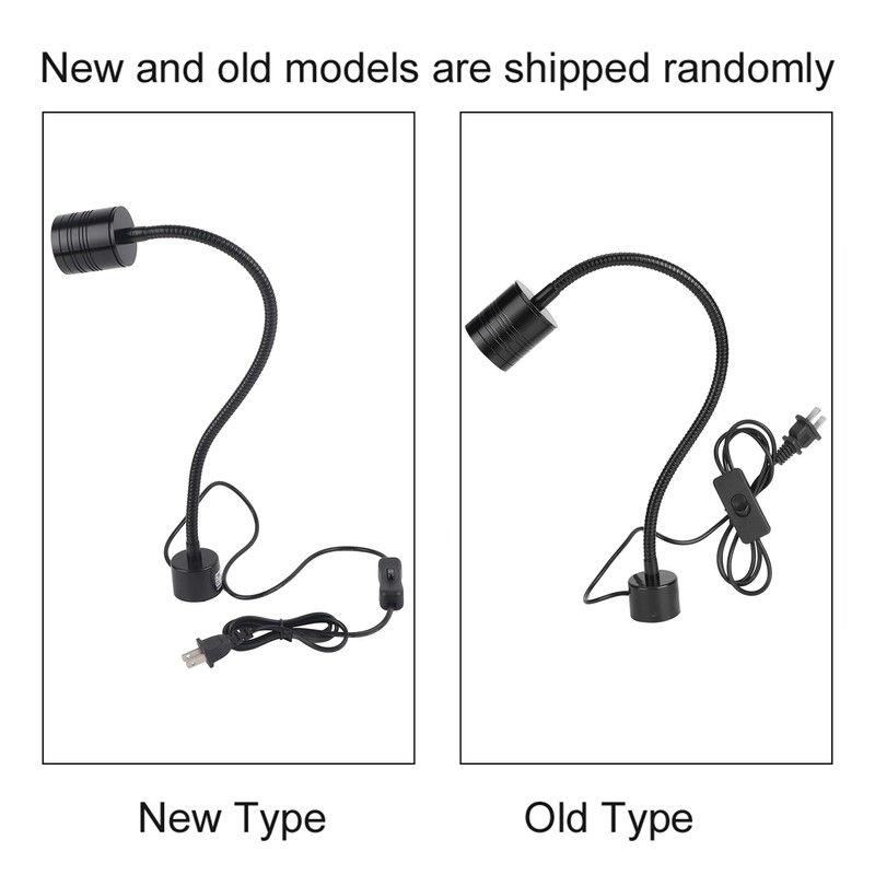 5W Black Goose Neck LED Working Light with Round Magnetic