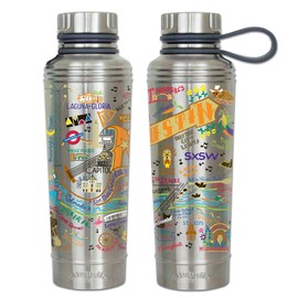 Catstudio Austin Stainless Steel Water Bottle | BPA Free Triple Wall Insulation with Non Slip Bottom | Great for Running, Hiking, Sports, & Travel