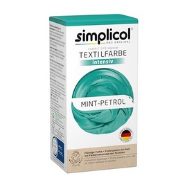 simplicol Intensive Textile Dye, Mint Petrol 1027251, Easy Washing Machine Dyeing, All-in-1 Complete Pack, 1 Pack