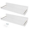 2Pcs Floating Wall Ledge Shelf Acrylic Concealed Bathroom Rack for