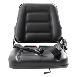 Universal Adjustable Forklift Seat, Full Suspension Seat Replacement with Safety Belt for Heavy Mechanical Seat Adjustable Angle Back Tractor Seat