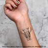 Azeeda 4 x 'Afrikanischer Elefant' Temporäre Tattoos - Wasserfest, Hautfreundlich