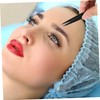 WOONEKY Eyes Brow Clip Isolating Tweezers 1.5mm Stainless Steel for