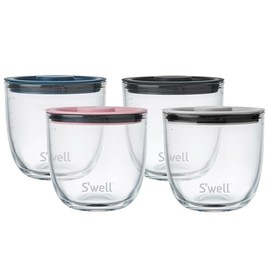 S'well 16oz Glass Prep Bowl Set of 4 For Easy Meal Prep, S'well Signatures, Made From Durable Tempered Glass