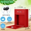 Yaocom Locking Mailbox with Key for Outdoor Large Wall Mount