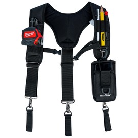MELOTOUGH Tool Belt Suspenders Work Belt Suspenders for Men Big and Tall Construction Bag Suspenders Padded Work belt for Carpenter/Electrician/Roofing/Farmer work(Y Back)