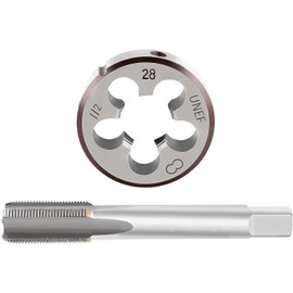 MOTOALL 1/2-28 TPI Tap and Die Set HSS 1/2" x 28 22LR 223 5.56 9mm UNEF High Speed Steel Right Hand Thread Tap Tool