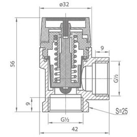 1/2" INCH Female Safety Pressure Relief Valve 10 BAR
