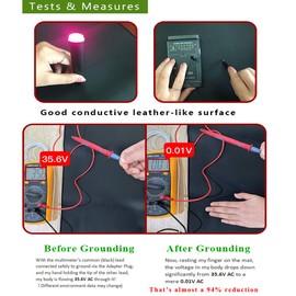 Grounding Mat for Bed with EU Cord, Beathable Grounding Sheet for Better Sleep, Earthing Mat Grounding (137 x 180 cm)