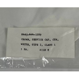 DSCP - USMC - US MARINE CORPS ISSUE USMC DRESS BLUES MEN'S SIZE 8 REPLACEMENT COVER CROWN WHITE COTTON FABRIC ONLY