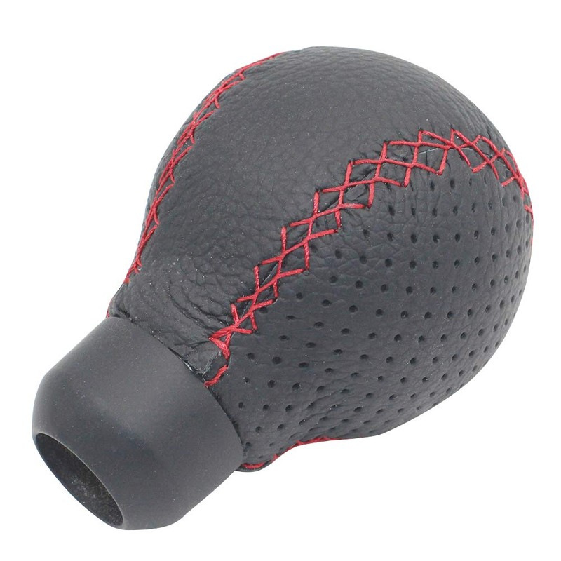 Sakali Leather Round Ball Car Gear Stick Shift Shifter Knob