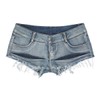 ADESUGATA Ladies Low Rise Stretch Denim Mini Shorts, l