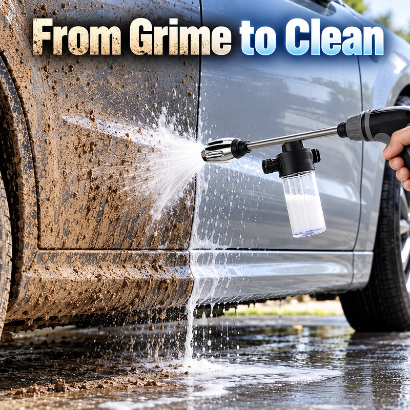 High-Pressure Car Wash Gun Foam Lance – Adjustable Spray Nozzle