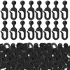 100pcs Plastic Gazebo Curtain Hooks, Black Track Hooks, Gazebo Accessories