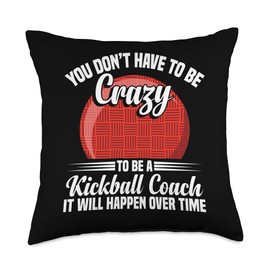 Kick ball with Pump Red Kickball Kickball Ball Kickball Team Throw Pillow