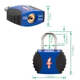DUALCROWN 4 Pack TSA Approved Luggage Lock.Luggage Key Locks with Keyed Alike, TSA Approved Travel Lock with Ultra Secure PPR/ABS Lock Body Travel Lock Luggage Lock TSA Approved