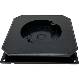 iMBAPrice 8141F-BK Black Non-Metallic Siding Mounting Block with Built-In Electrical Box, 1-Pack – Smooth Vertical Mounting for Outdoor Light Fixtures on All Siding Types