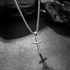 murtoo 925 Sterling Silver Cross Necklce for Men, Cross Pendant