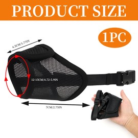 Soft Mesh Dog Muzzle for Small, Medium,Breathable, Adjustable, Drinkable Anti-Bite and Anti-Bark Muzzle for Chihuahua, Bulldog, German Shepherd,No Slip & Comfortable Fit