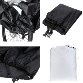 GLE2016 Bicycle Cover, Waterproof Bike Protector Dustproof and Sunscreen with Lock Hole for Mountain Bike,Road Bikes and Electric Bike (Silver, S)