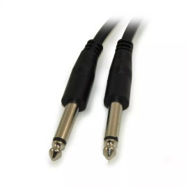 My Cable Mart 1.5ft 1/4inch MONO (TS) Guitar Cable  Male to Male  28AWG  Nickel Plated