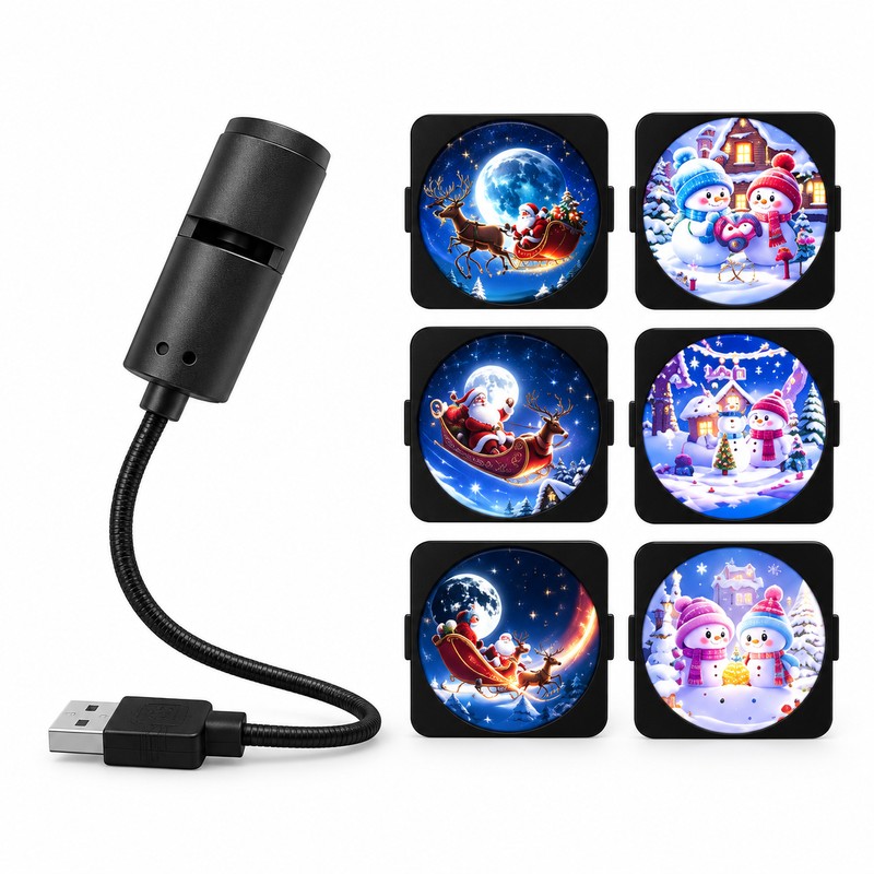 Christmas LED Projector Light – Adjustable Santa Claus and Christmas
