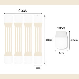 4 PCS Neck Lift Tape Invisible, Face Lift Tape Invisible 20 Replacement Patches Face Tapes For Lifting Sagging Skin Instant Neck Lift Strap Patch Tightening Tapes, for Double Chin Lifting Saggy Skin