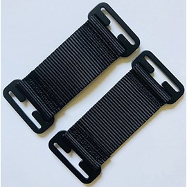 Camellia Model Harness Waist Belt Holder, Black, 2-Pack, Harness Type Safety Belt Waist Belt Fixing Hardware, Fabric Type