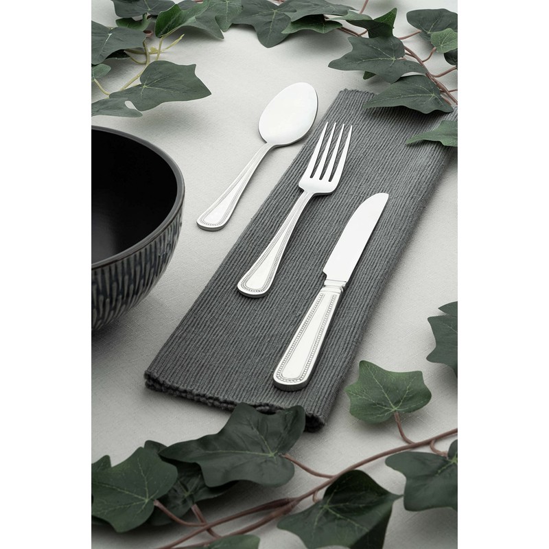 Grunwerg Bead 18/0 Stainless Steel Coffee Spoons, Set of 12