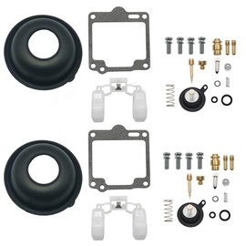 YJGZSVK 2 Sets Motorcycle Carburetor Repair Kit Gasket Rebuild Diaphragm Float For Yamaha XV750 Virago 1988-1997, XV1100 Virago 1988-1999