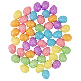 Quickdraw 50 Mini Colourful Glitter Foam Easter Eggs Decorating Bonnets Craft Egg Hunt