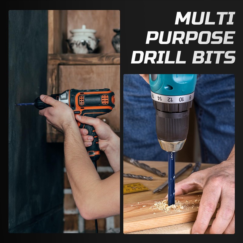 Upgraded SONCHIE Serrated Masonry Drill Bit Set - 1/4 to