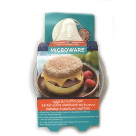 Nordic Ware 4-3/4 in. W x 6-21/32 in. L Clear Microwave Egg N' Muffin Breakfast Pan