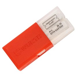 Würth 10x Scraper Blades Heavy Duty 2 x 60° Scraper Replacement Blades for Blade Scraper in Dispenser 0714663365 Robust Blade for Very High Contact Pressure