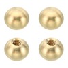 PATIKIL M4x10mm Thread Cap Nuts Knob, 4pcs Brass Ball Lamp