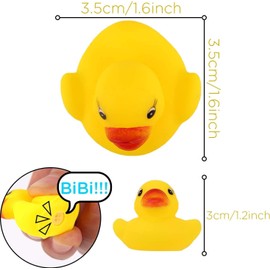 MHDAMAI Rubber Duck, Bath Duck, Pack of 20, Yellow Squeaky Duck for Bathing and Playing, Birthday Gift and Party Accessories