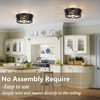 2-Light Flush Mount Ceiling Light Fixtures, 2-Pack Farmhouse Black Ceiling