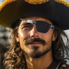 HKSICHENGKEJI Pirate Eye Patch Black Leather Eye Patch for Men
