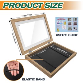 IMMERROT 4 Pack Kids Art Frames 8.5x11 Inch Kids Artwork Flip Frame Changeable for Picture Display, Children School Drawing Projects Storage, Horizontally Vertically Wall Hanging, Front Opening, Wood