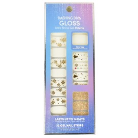 Dashing Diva Gloss Nail Strips - Yuletide Cheer | UV Free, Chip Resistant, Long Lasting Gel Nail Stickers | Contains 32 Nail Wraps, 1 Prep Pad, 1 Nail File
