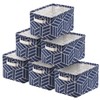 6 Pcs Storage Basket Foldable Cube Fabric Bins Square Mini