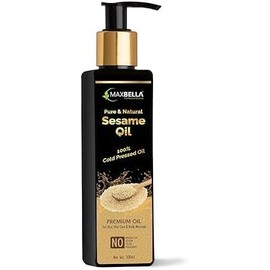  Sesame (Til/Gingelly) Oil for Hair, Body, Skin Care, Massage,100% Pure Cold Pressed and Natural Oil (200ml)