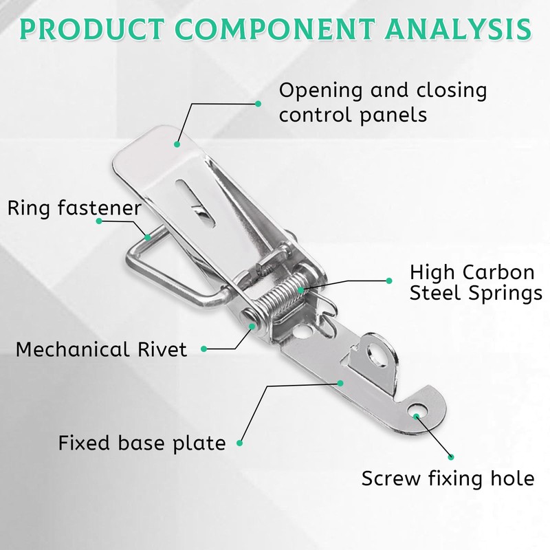 10 PCS Stainless Steel 90 Degree Spring Toggle Lock with