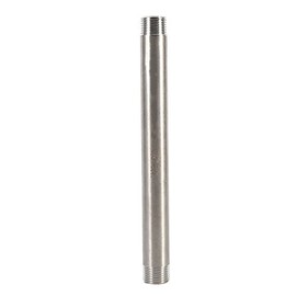 Pipe Nipple 1/2 Inch Stainless Steel 700 mm, 1 Piece Stainless Steel S04 Male Thread X Male Thread Pipe Enclosure 200 mm Bsp 1 4 Inch 1 2 Inch 3 4 Inch 1 Inch Tools Heimwr-Pipe Twisted (D*200 mm =