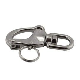 Swivel Eye Snap Shackle for Boat Rigging Sailing Boat Marine 316 Stainless Steel Pack-of-2, 87mm